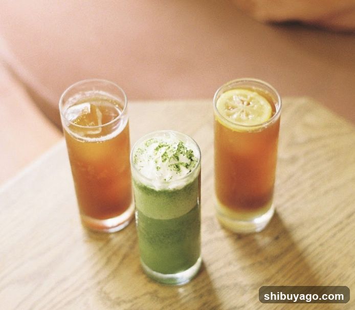 Three Drinks on a Wooden Table
