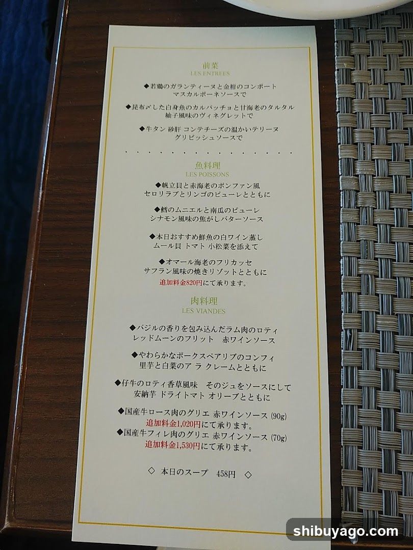 Japanese Menu Page