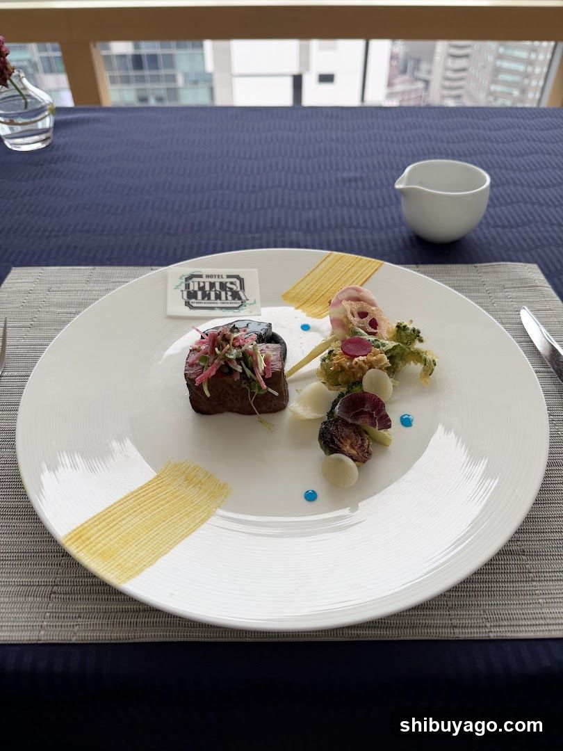 Fine Dining Plate with Hotel Signage