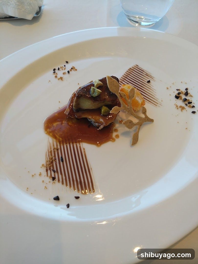 Elegant Plated Dish with Artistic Garnish