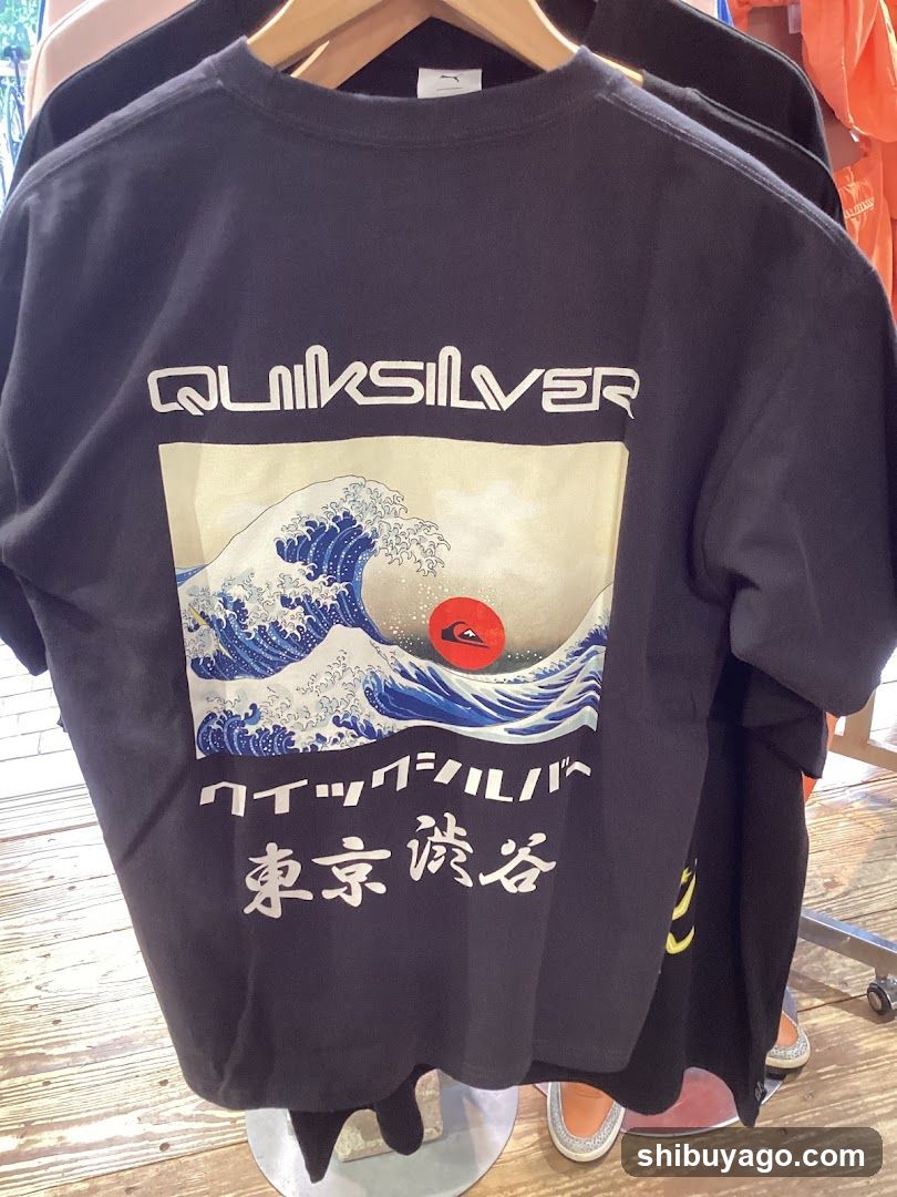 Quiksilver T-shirt with Japanese Wave Design