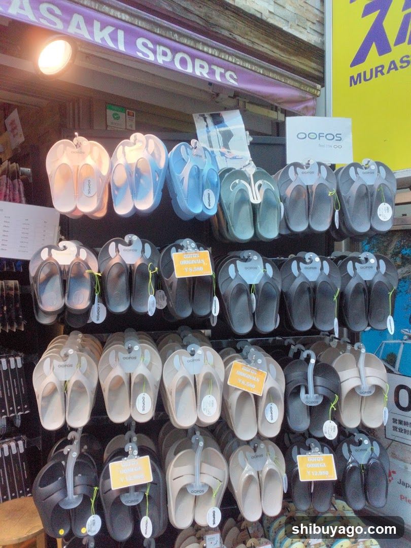 OOFOS Flip-Flop Display