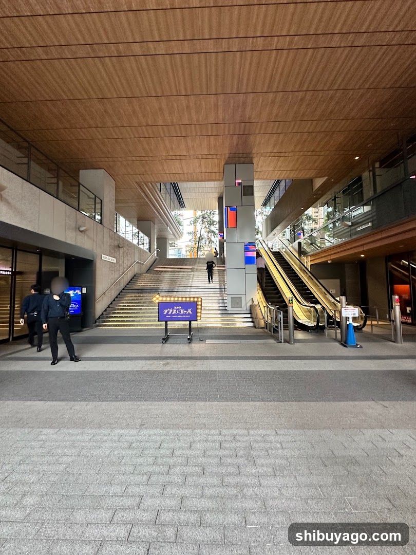 Entrance with Stairs and Escalator