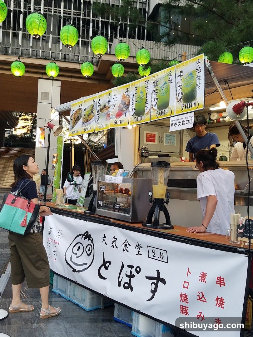 Street Food Stall with Menu Banner
