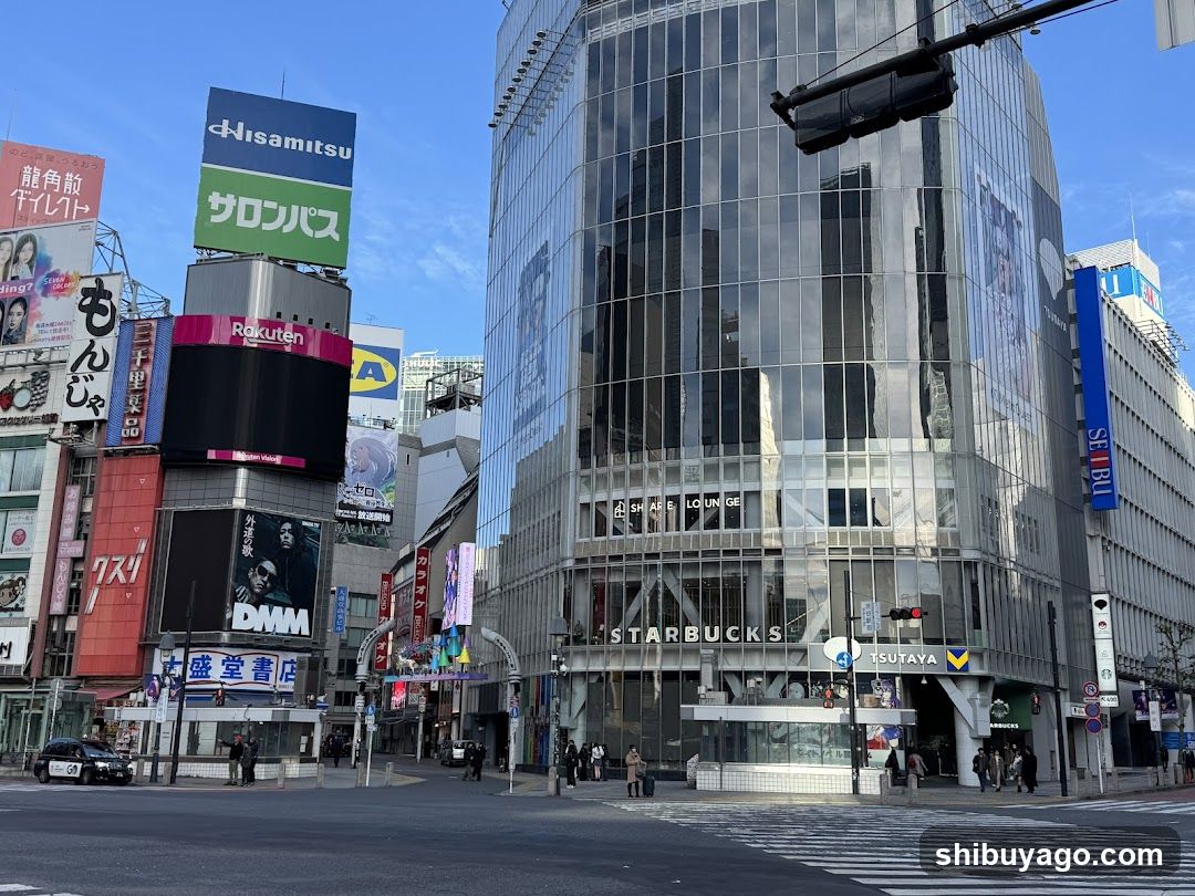 Urban Street Scene with Storefronts and Billboards