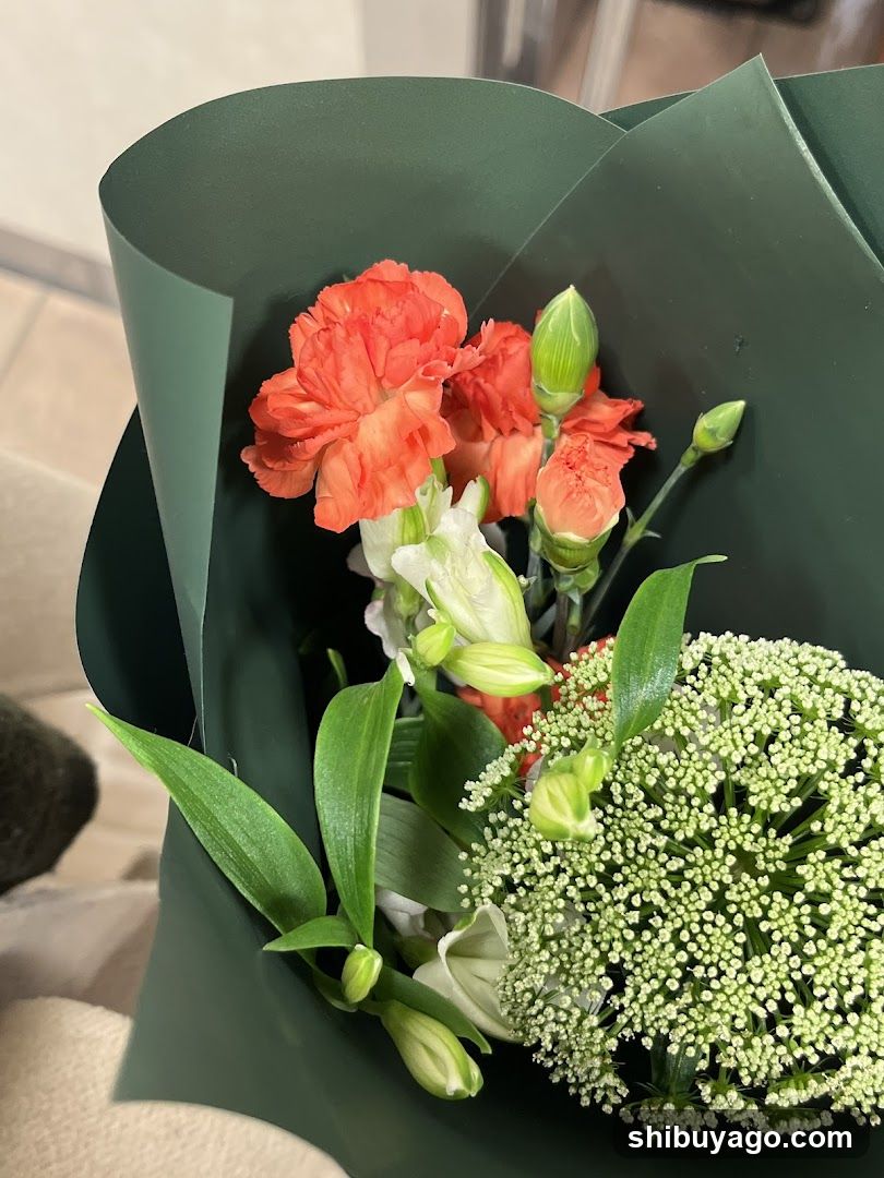 Flower Bouquet with Greenery