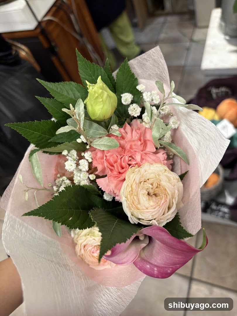 Flower Bouquet Held in Hand