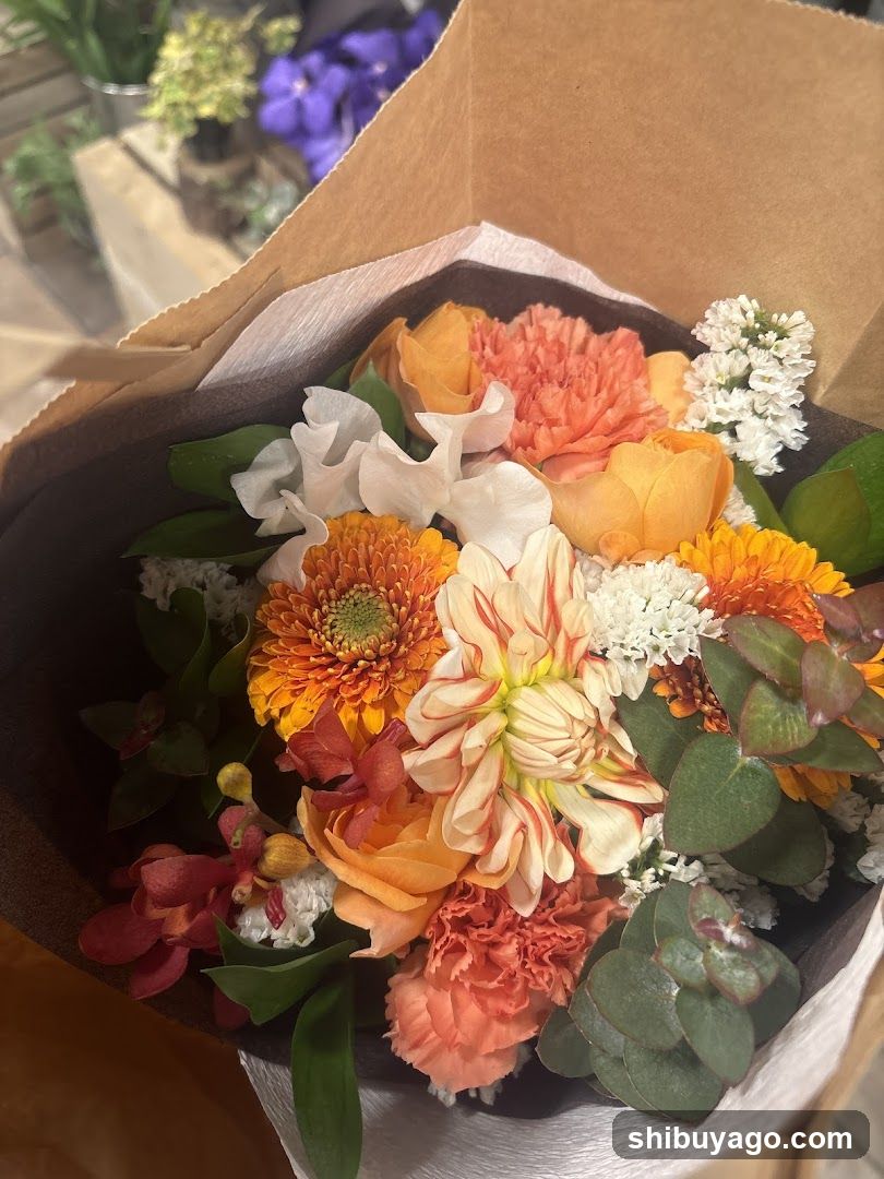 Flower Bouquet in Paper Bag
