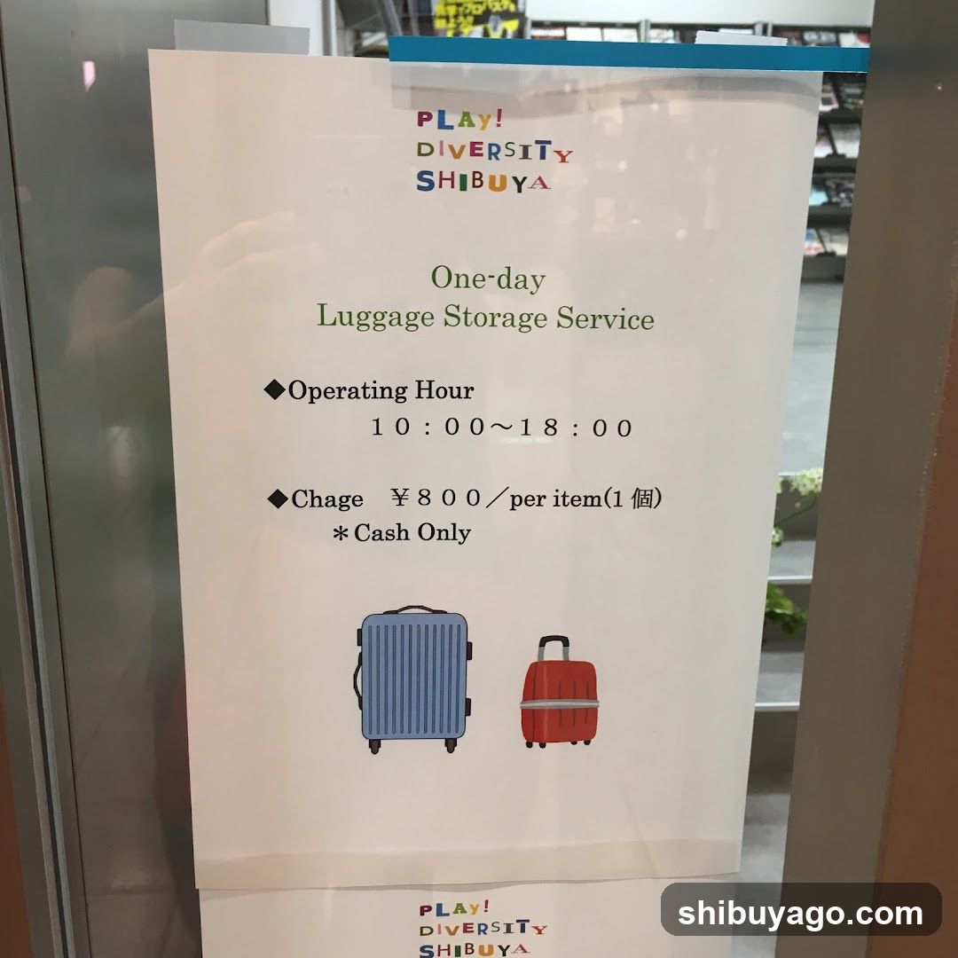 Luggage Storage Service Sign
