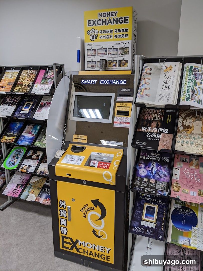 Money Exchange Machine and Magazines