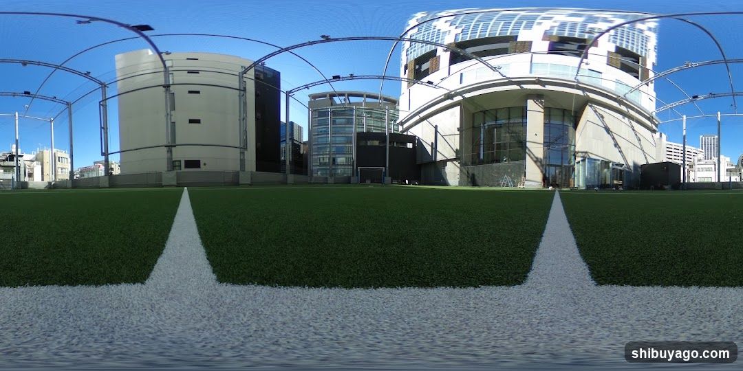 Modern Sports Field with Architectural Background