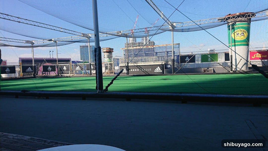 Outdoor Sports Field with Construction Background