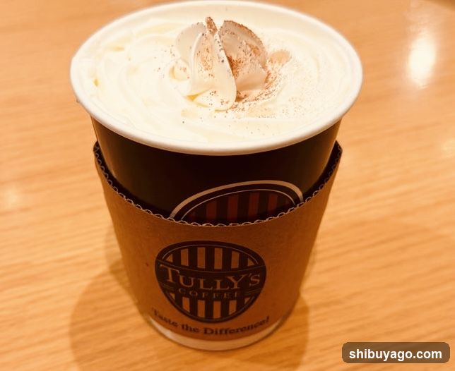 Tully's Coffee Drink with Whipped Cream