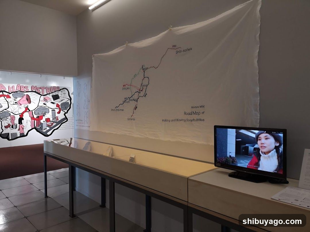 Exhibition Space with Map and Screen