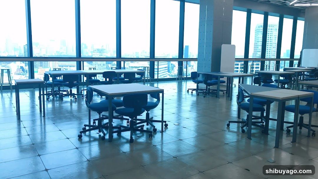 Empty Conference Room with City View