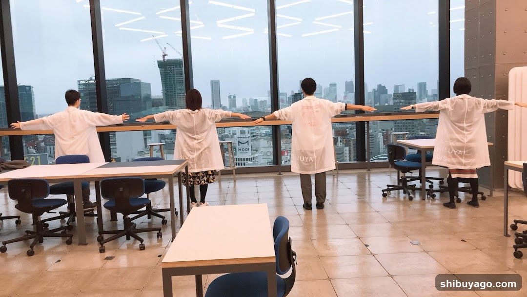 Medical Staff Stretching by Window