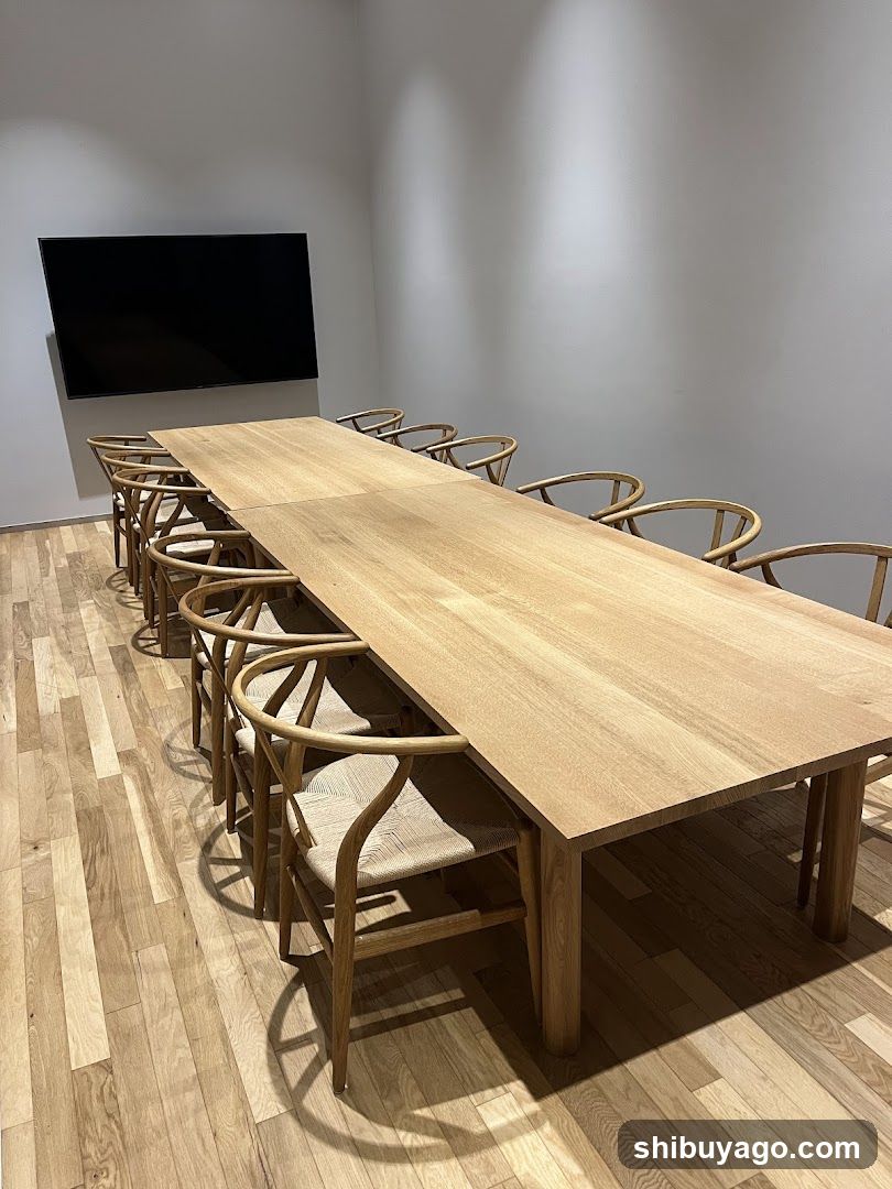 Wooden Conference Room Interior