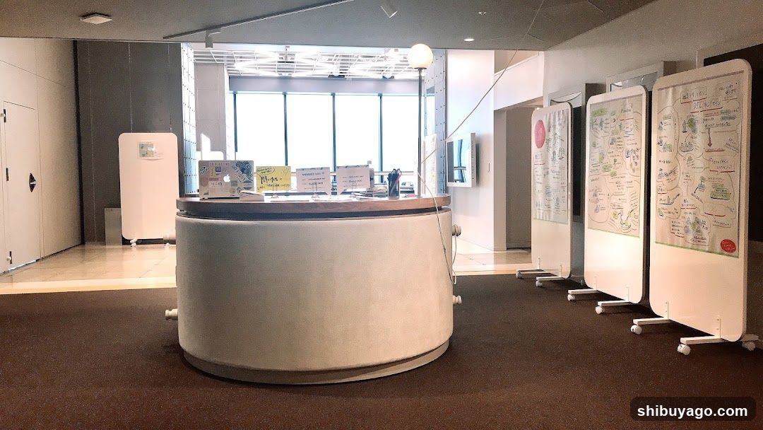 Interior Reception Area with Display Boards