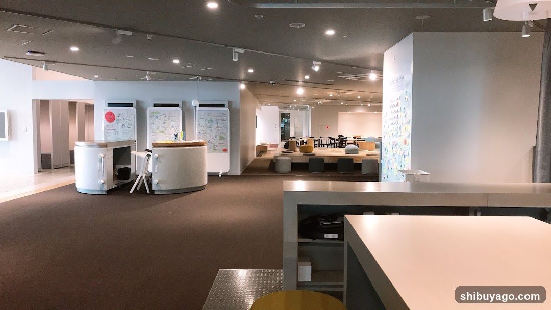 Modern Interior Space with Interactive Displays