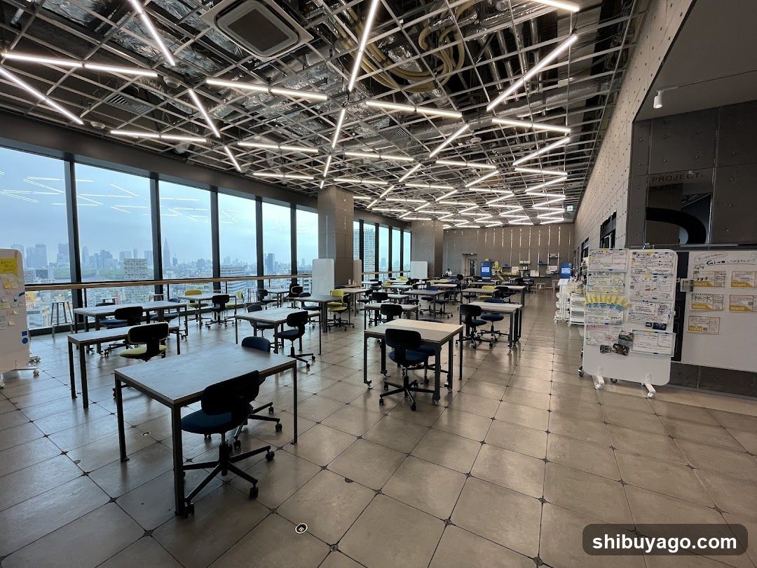 Modern Open Office Space with City View