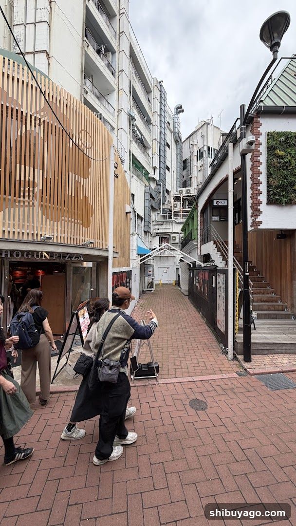 Street Scene with Pedestrians and Shops