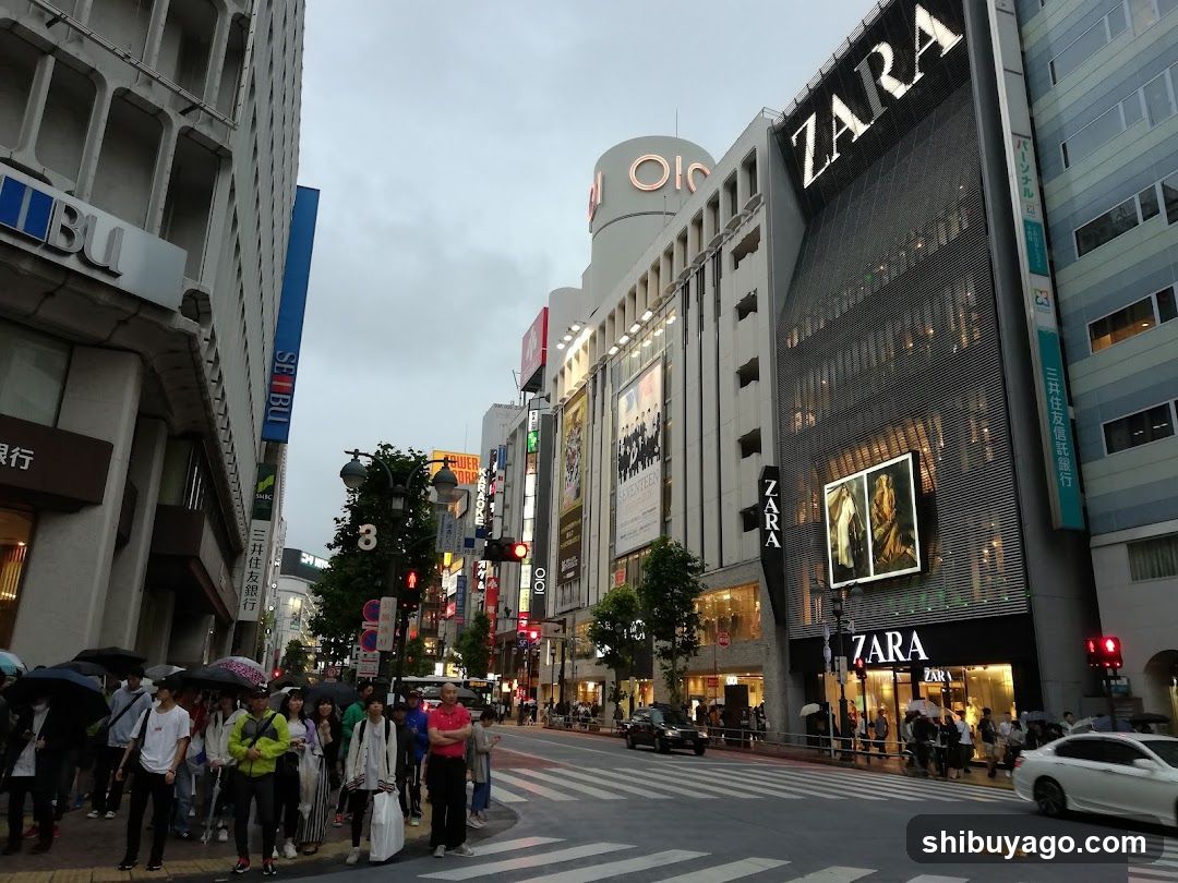Urban Street Scene with Zara Storefront