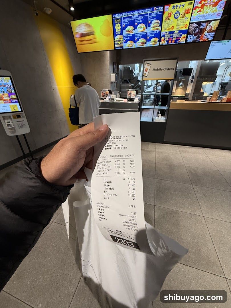 Receipt and Store Interior