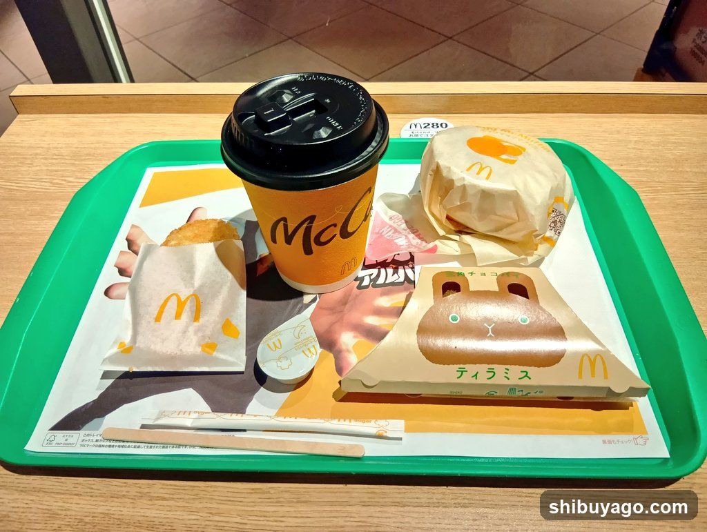 McDonald's Meal Tray with Dessert and Drink