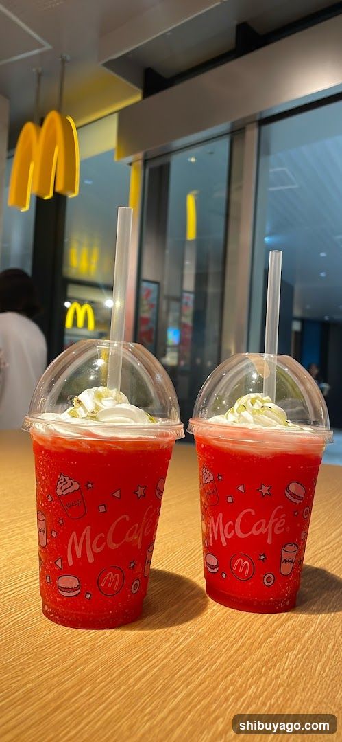 McCafe Red Drink with Whipped Cream