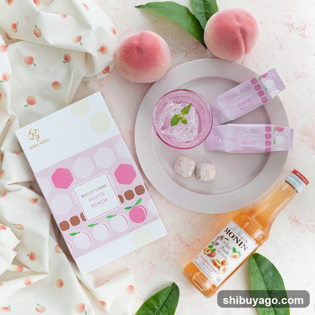 Peach-themed Product Display