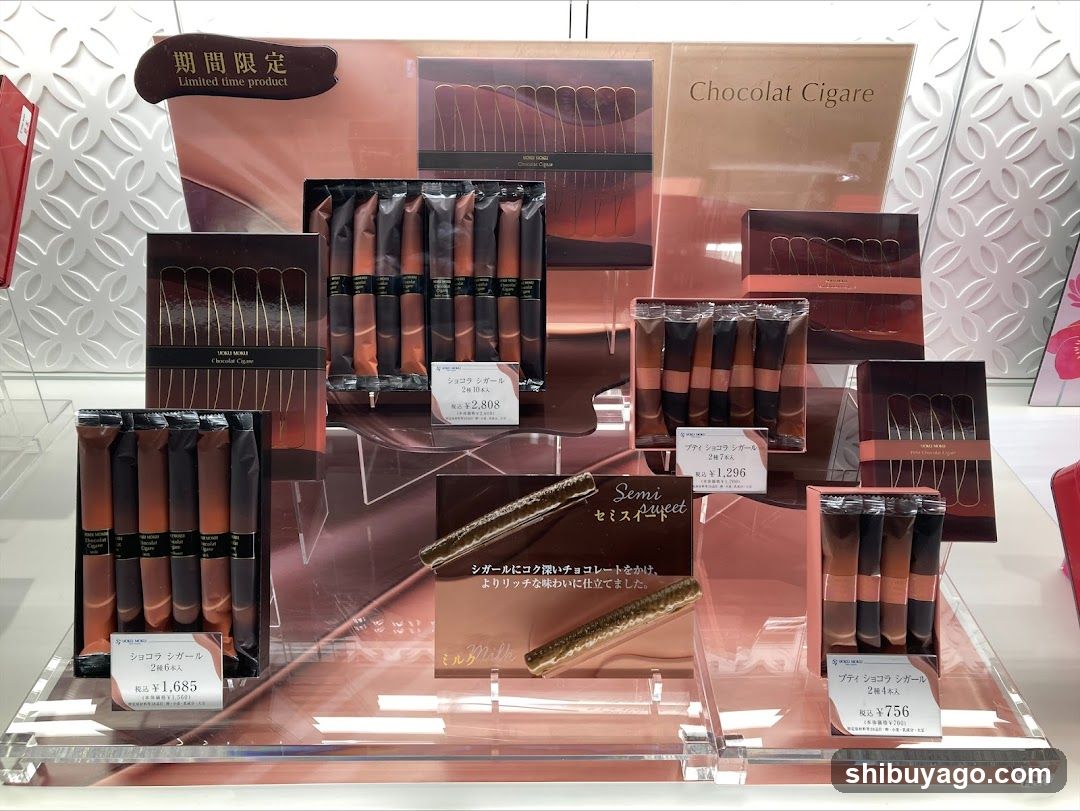 Chocolate Cigarette Lipstick Display