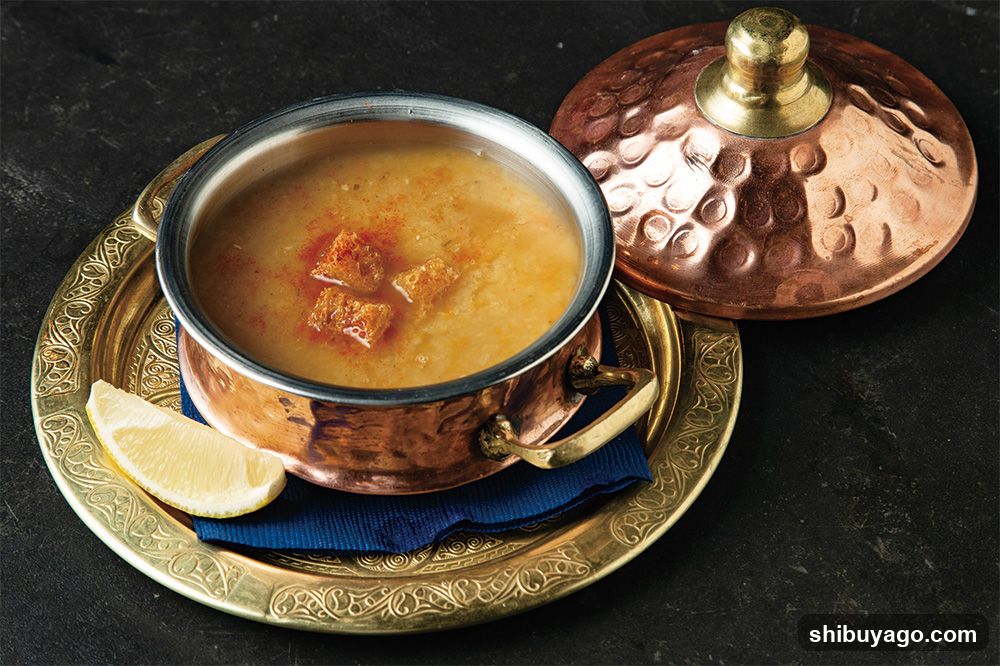 Copper Stew with Lemon Wedge