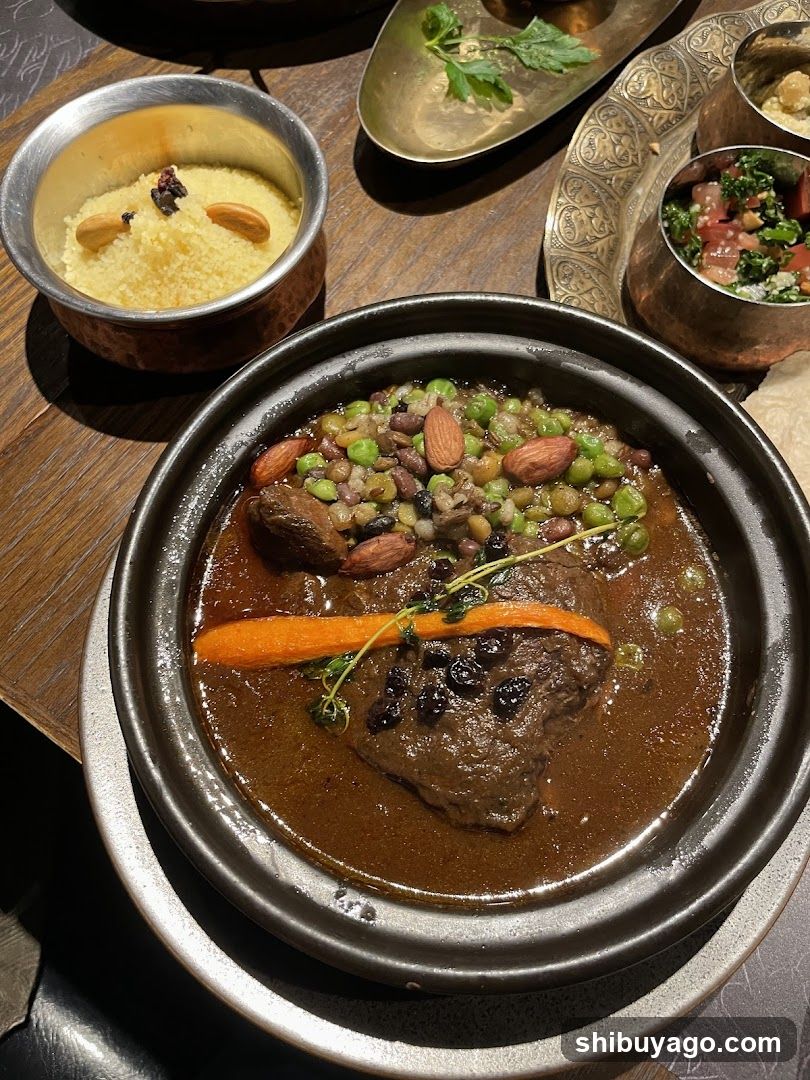Mediterranean-style stew with side dishes