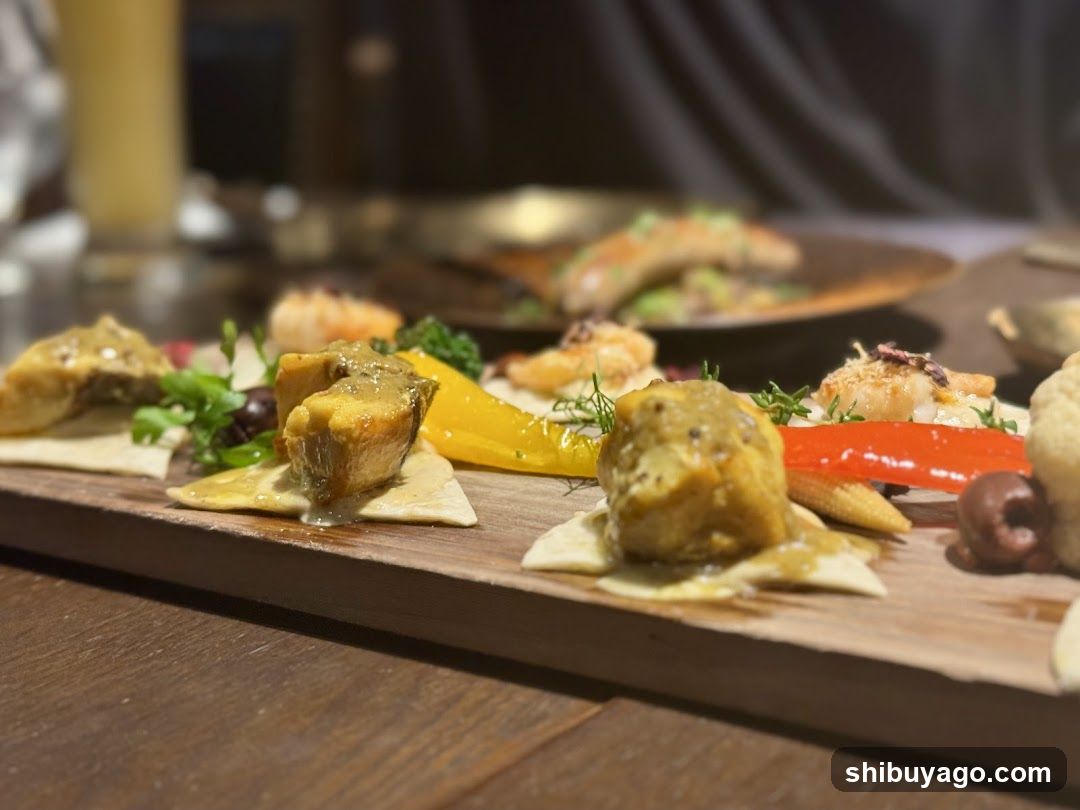 Food Platter with Seafood and Vegetables