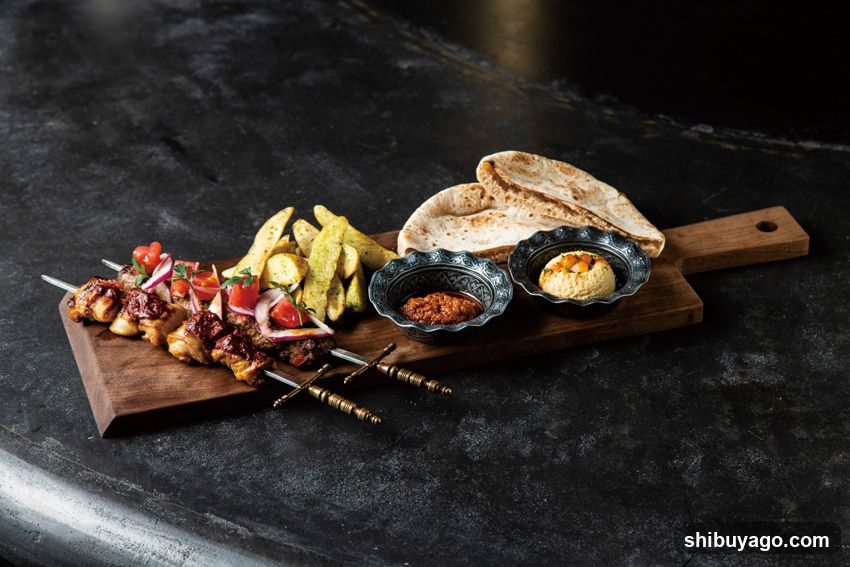 Grilled Skewers and Sides Platter