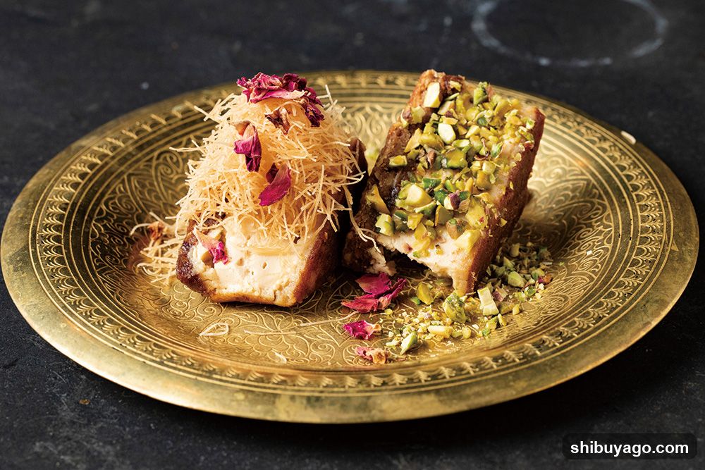 Pistachio and Rose Petal Dessert