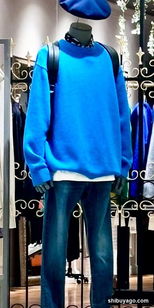 Blue Sweater Mannequin Display