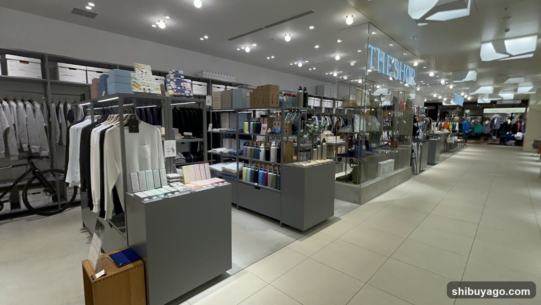Interior of a clothing and accessory store