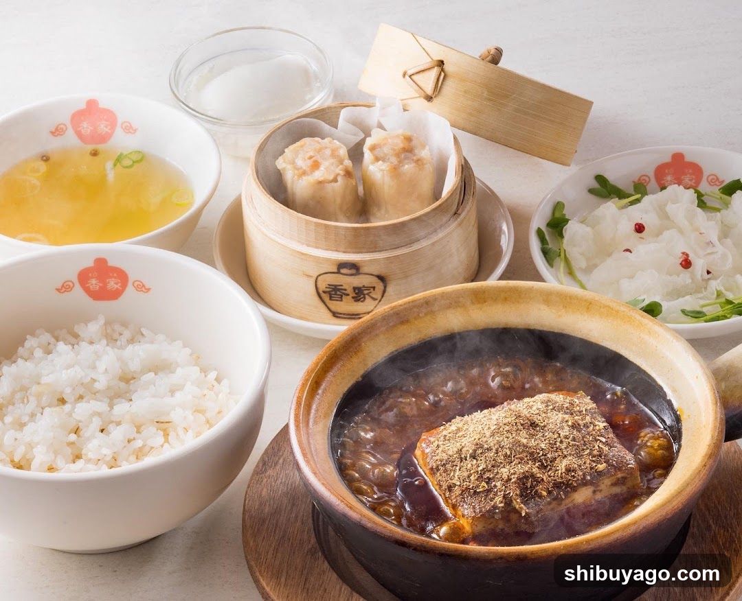 Dish Set with Rice, Soup and Dumplings