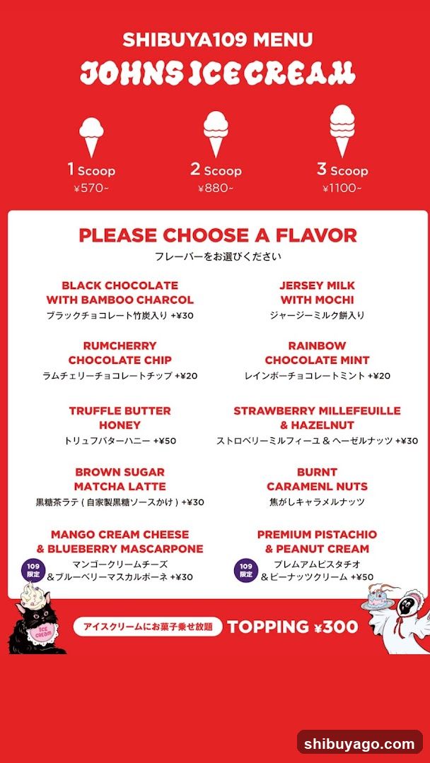 JOHNS ICE CREAM SHIBUYA109