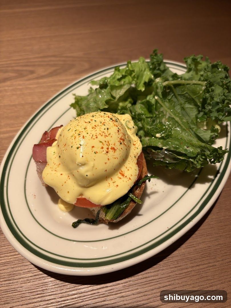 Eggs Benedict with Kale Salad