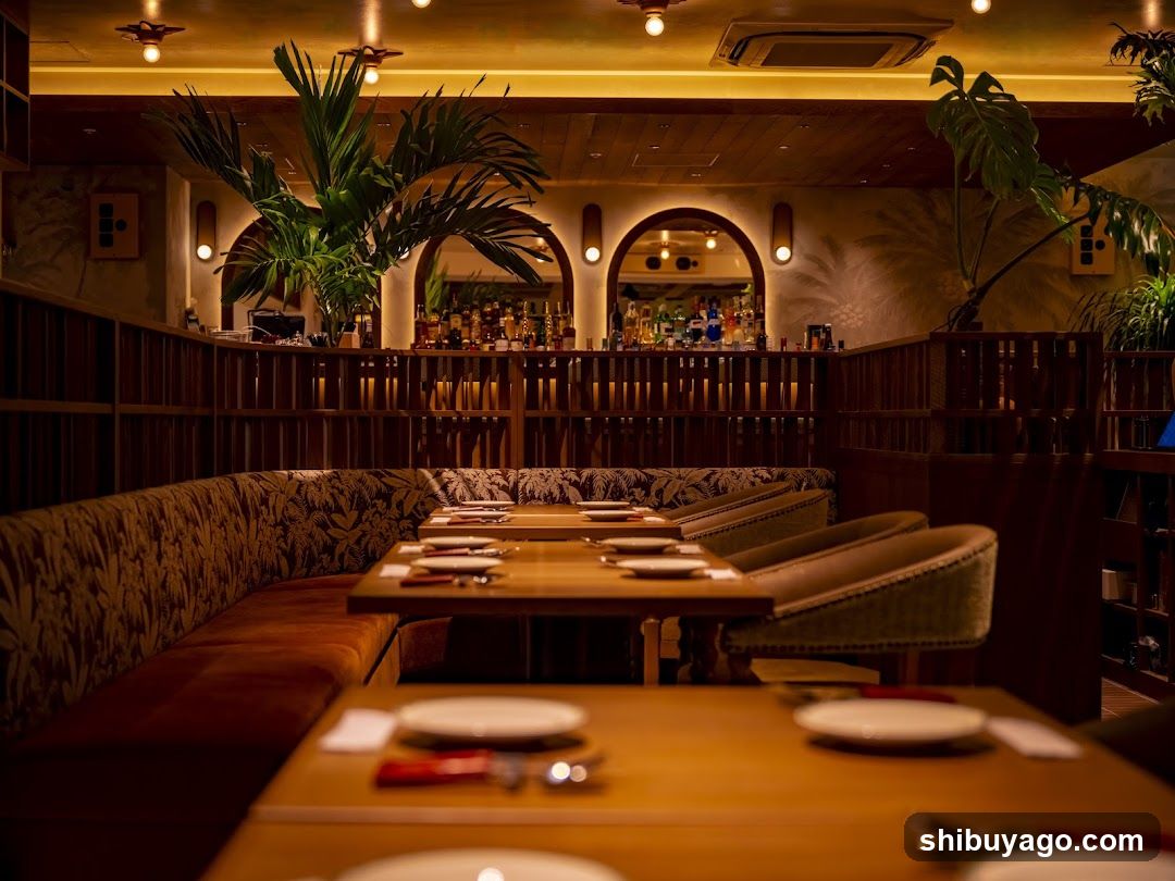 Restaurant Interior with Tropical Ambiance