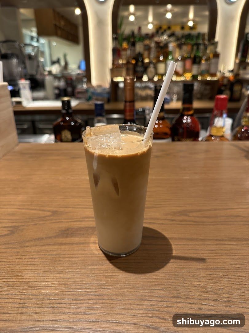Iced Coffee at Bar Counter