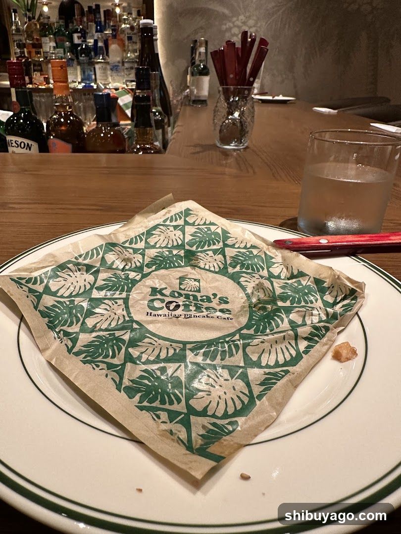 Kona's Coffee Napkin on Plate