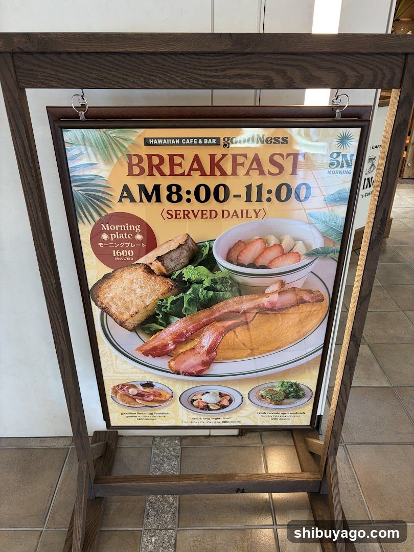 Breakfast Menu Sign