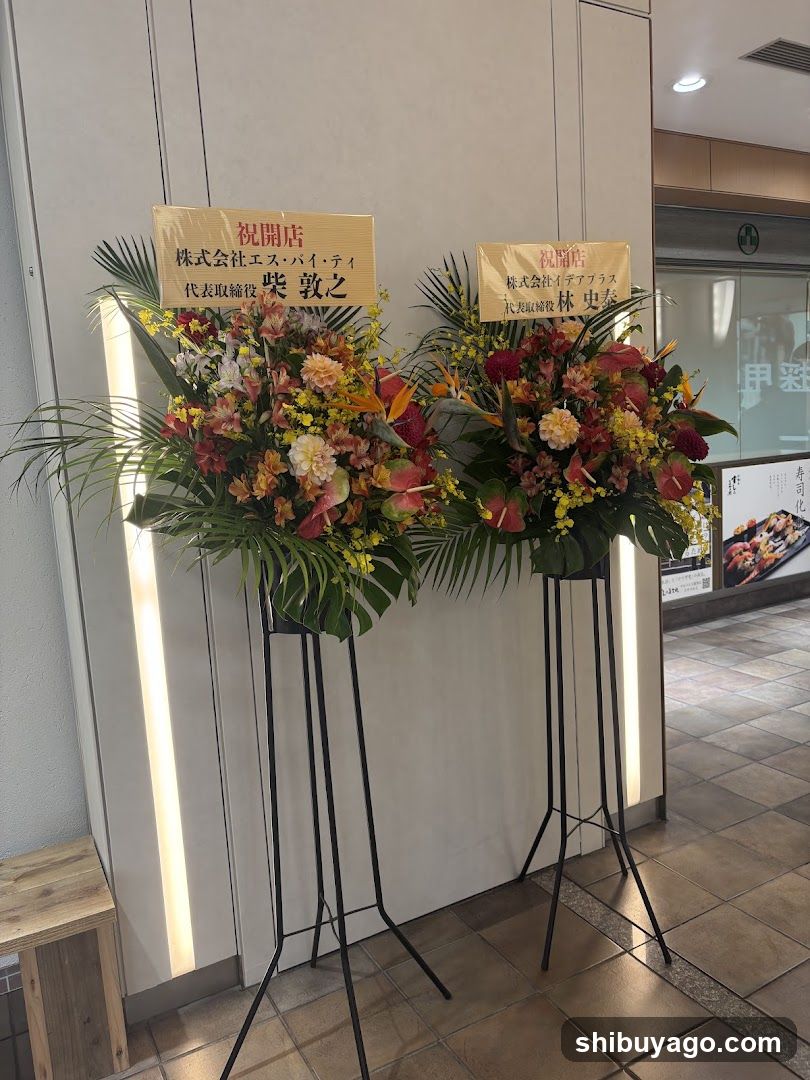 Flower Arrangements at Store Opening