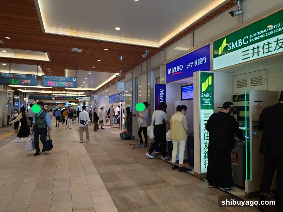 Train Station Interior with ATM and Shops