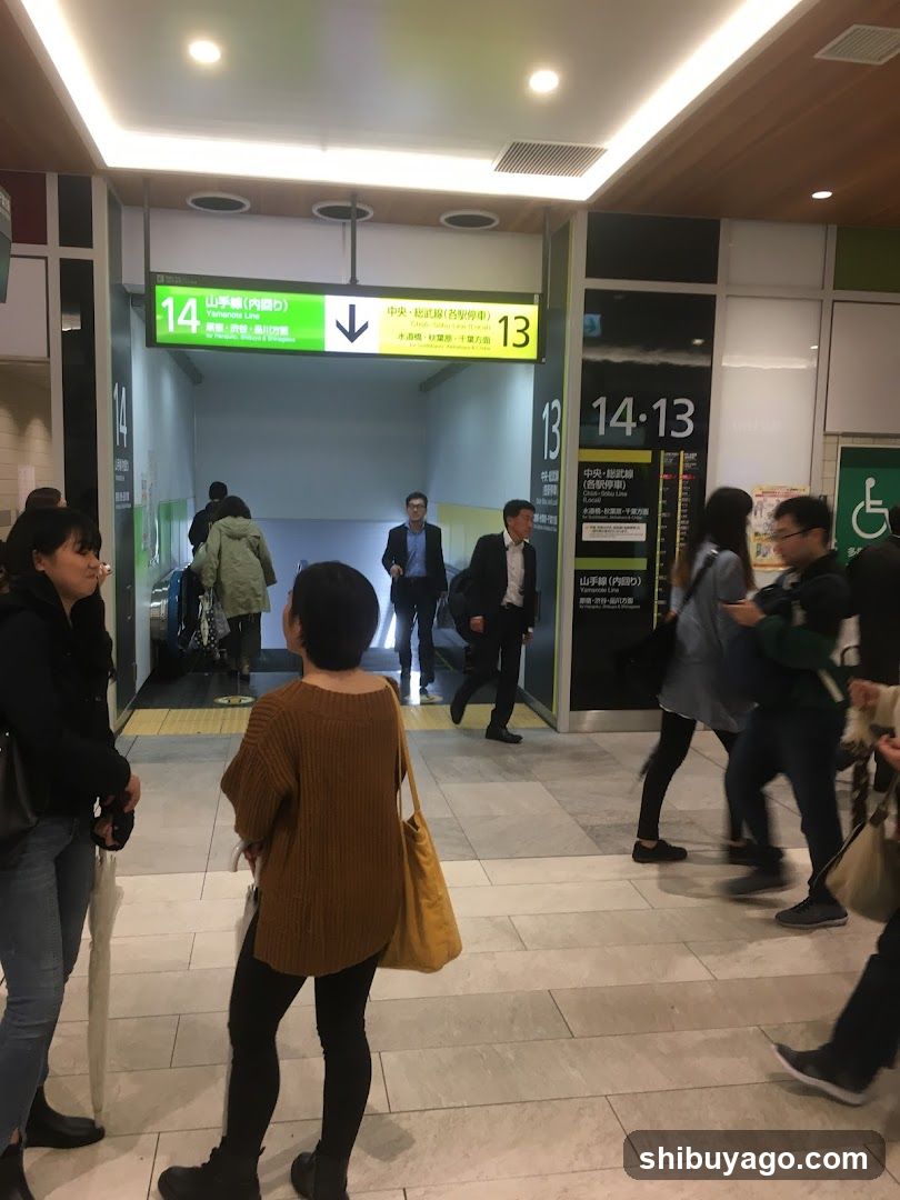 Station Interior with Passengers
