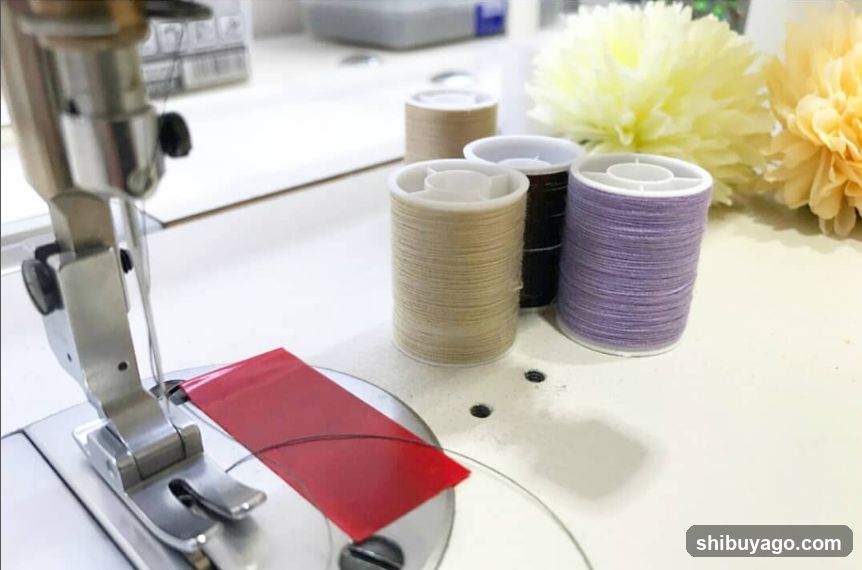 Sewing Machine with Thread Spools