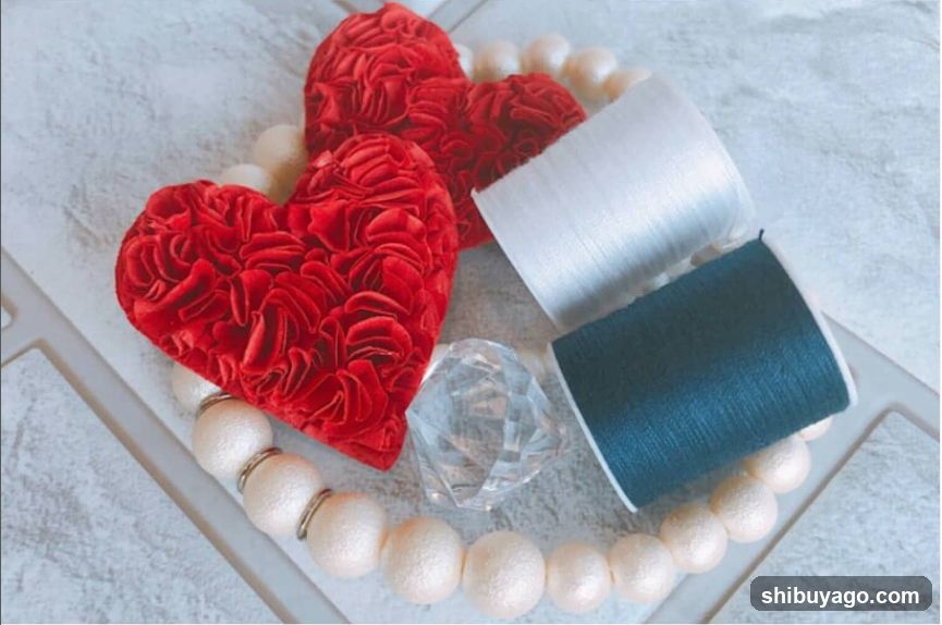 Heart and Thread Arrangement